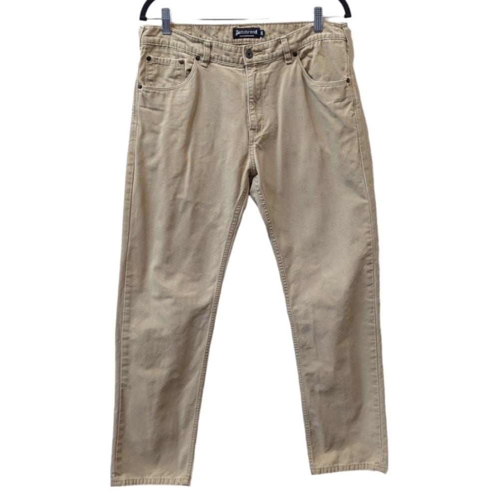 Betabrand Duck Canvas Carpenter Style Casual Tan Pants (34)